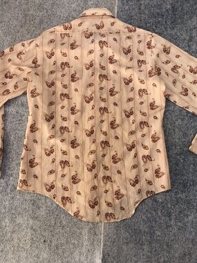 Peach Floral Button-Up Shirt
